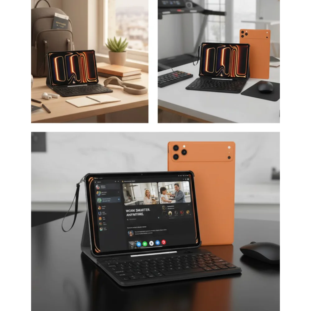 Tablet Computer Set Tablet PC Set with Keyboard Large Screen High Storage and ...