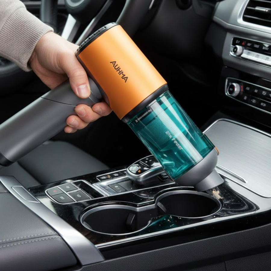 In-Car Wireless Hand Vacuum Cleaner High Suction Power and HEPA Filter