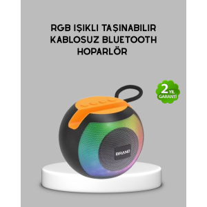 Bluetooth 5.0 Speaker – RGB Lights, Powerful Bass and 360° Surround Sound