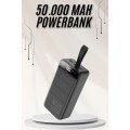 Powerbank Multiple Charging Port 50.000 Mah Portable with Digital Display