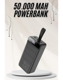 Powerbank Multiple Charging Port 50.000 Mah Portable with Digital Display