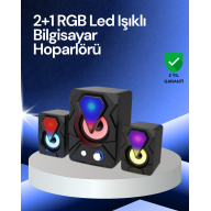 2.1 USB Gaming Speaker with RGB LED Lights Deep Bass and Clear Sound