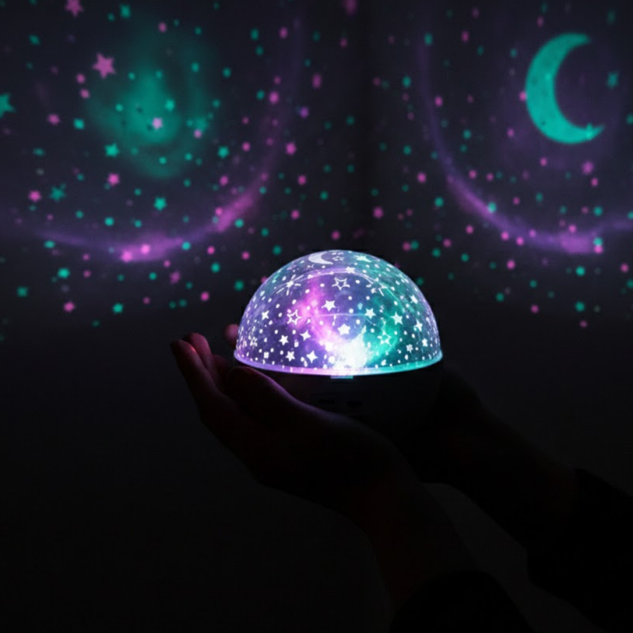 Plug Star Projector Lamp Night Light with Speaker