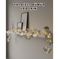 Gilded Silver Leaf LED Light Battery Operated Decorative Ambient and Christmas Lighting Gilded Silver Leaf LED Light Battery Operated Decorative Ambient and Christmas Lighting