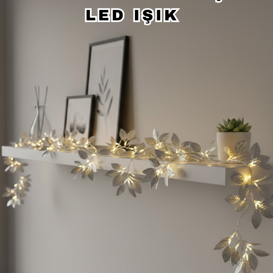 Gilded Silver Leaf LED Light Battery Operated Decorative Ambient and Christmas Lighting Gilded Silver Leaf LED Light Battery Operated Decorative Ambient and Christmas Lighting