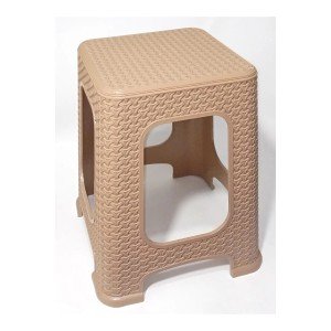 1 Piece Large Coffee Stool Dirt-Proof 45cm Wicker Weave Suitable for Dining Table Sturdy Design with Bottom Belt