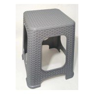 1 Large GRAY Stool Dirt-Proof 45cm Wicker Braid Suitable for Dining Table Sturdy Design with Bottom Belt