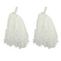 1 Pair (2 Pieces) White Color 23 April Show Pompom