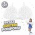 1 Pair (2 Pieces) White Color 23 April 19 May 29 October School Performance Pompoms Extra Plump