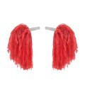 1 Pair (2 Pieces) Red Color 23 April Show Pompom