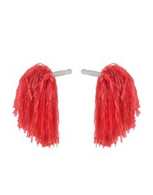1 Pair (2 Pieces) Red Color 23 April Show Pompom