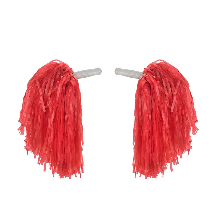 1 Pair (2 Pieces) Red Color 23 April Show Pompom
