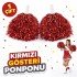 1 Pair (2 Pieces) Red Color 23 April 19 May 29 October School Performance Pompoms Extra Plump