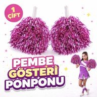 1 Pair (2 Pieces) Pink Color 23 April 19 May 29 October School Performance Pompoms Extra Plump