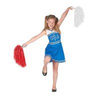 1 Pair of 23 April Show Pompoms in Red and White Colors
