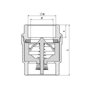 TOPTANBULURUM 1' Vertical Check Valve Solid Brass - TB56699