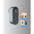 Child Proof Thermal Socket – 3 USB Charging and Current Protection