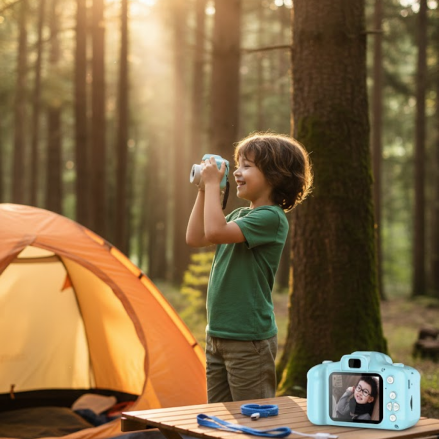 Blue Rechargeable Mini HD Camera Digital Device with USB Connection for Video Photo Shooting Blue Rechargeable Mini HD Camera Digital Device with USB Connection for Video Photo Shooting