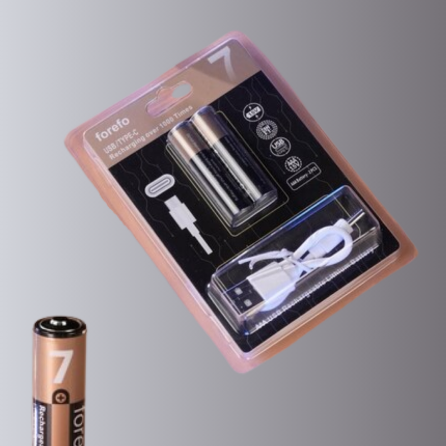 USB Rechargeable AAA Battery with Fast Charging Technology – Full Charge in 40 Minutes