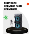 Portable Speaker with Bluetooth Connection – LED Light, FM Radio, Microphone Input