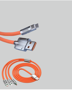 3 in 1 Cable – 120W Fast Charging and Data Transfer Features