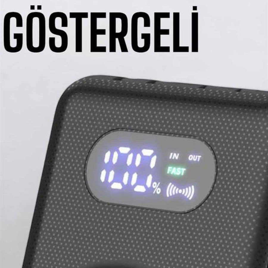 10.000 Mah Powerbank 4 Ports Fast Charging with Digital Indicator