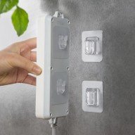 10 Pieces Transparent Double-Sided Adhesive Snap Clip Item Fixing Hanger 10 Pieces Transparent Double-Sided Adhesive Snap Clip Item Fixing Hanger