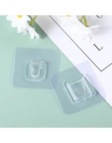 20 Pieces Transparent Double-Sided Adhesive Snap Clips Item Fixing Hanger