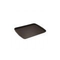 10 Pieces Black Midi Size Plastic Serving Tray Unbreakable Restaurant Buffet Fast Food Use (44x32 Cm)
