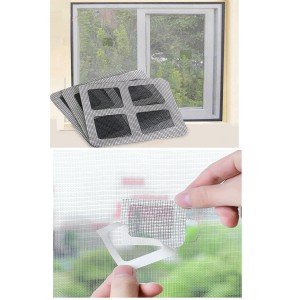 10 Pieces Adhesive Cut-to-Use Torn Door-Window Fly Screen Repair Tape