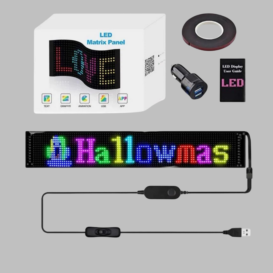 USB Supported LED Store Sign – Colorful RGB Scrolling Text Panel
