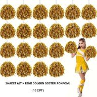 10 Pairs (20 Pieces) Gold Color 23 April 19 May 29 October School Performance Pompoms