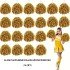 10 Pairs (20 Pieces) Gold Color 23 April 19 May 29 October School Performance Pompoms