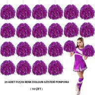 10 Pairs (20 Pieces) Purple Color 23 April 19 May 29 October School Performance Pompoms