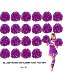 10 Pairs (20 Pieces) Purple Color 23 April 19 May 29 October School Performance Pompoms