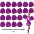 10 Pairs (20 Pieces) Purple Color 23 April 19 May 29 October School Performance Pompoms