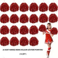 10 Pairs (20 Pieces) Red Color 23 April 19 May 29 October School Performance Pompoms 10 Pairs (20 Pieces) Red Color 23 April 19 May 29 October School Performance Pompoms