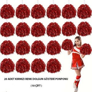 10 Pairs (20 Pieces) Red Color 23 April 19 May 29 October School Performance Pompoms 10 Pairs (20 Pieces) Red Color 23 April 19 May 29 October School Performance Pompoms