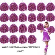 10 Pairs (20 Pieces) Pink Color 23 April 19 May 29 October School Performance Pompoms