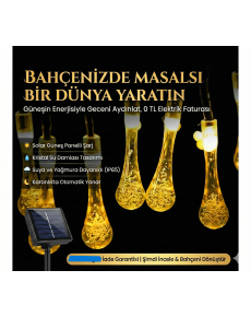 10 LEDs 2 Meters Yellow Crystal Water Drop Solar Powered Led Light Solar Garden Tree Lamp Lighting 10 LEDs 2 Meters Yellow Crystal Water Drop Solar Powered Led Light Solar Garden Tree Lamp Lighting