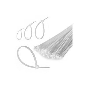 100Pcs Plastic Velcro Clamp Cable Tie Cable Organizer - 4.8 X 380MM
