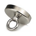 60 mm Diameter 100 kg Bearing Power, Large Neodymium Pot Magnet with Super Strong Ring, Marine Rescue Magnet