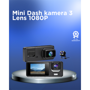 1080P 3 Camera Car DVR – With Loop Recording and Rear View