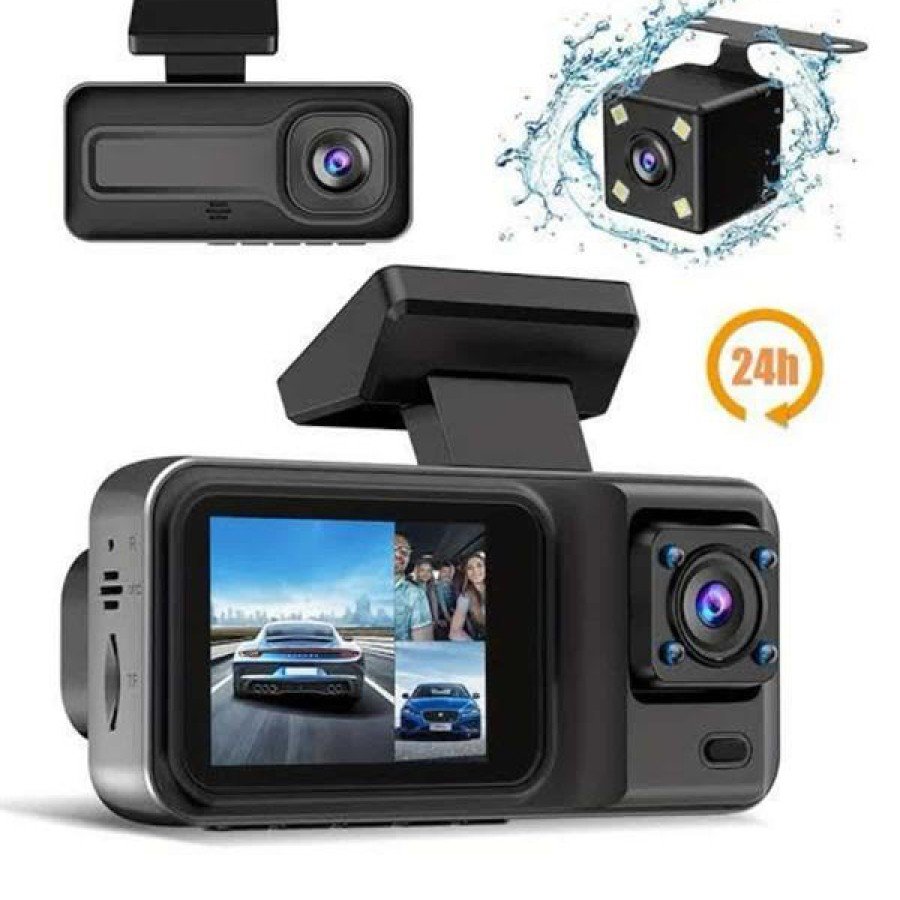 1080P 3 Lens WIFI In-Car Camera Screen DVR Recorder with Night Vision