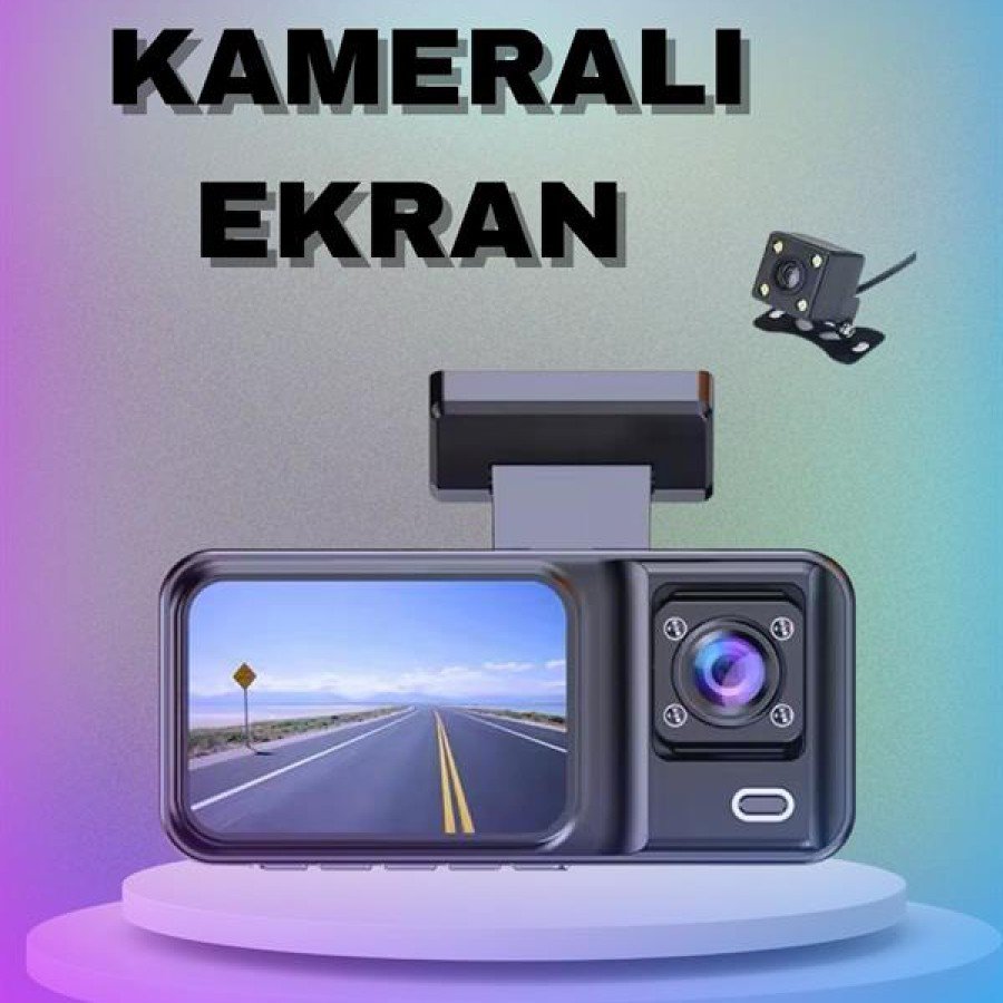 1080P 3 Lens WIFI In-Car Camera Screen DVR Recorder with Night Vision