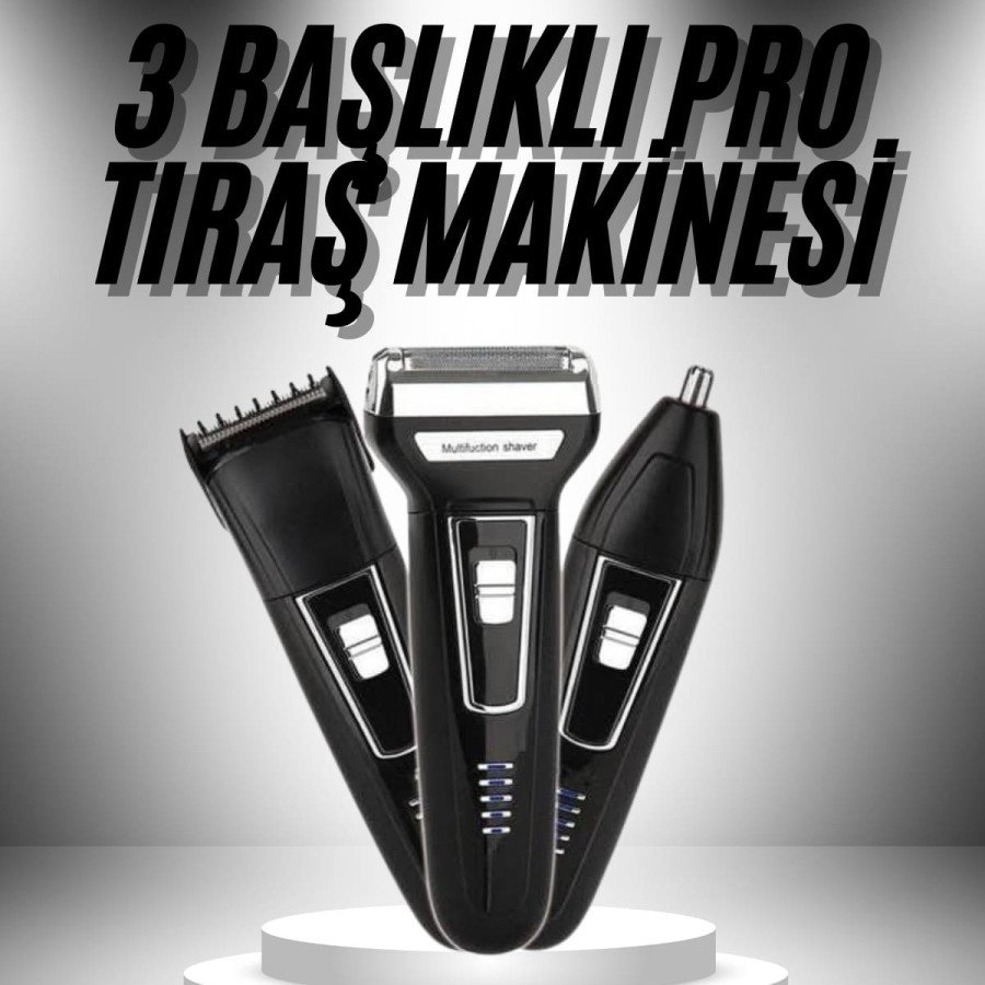 Set of 3 Hair Beard Clipper Shaver Nose Hair Removal Shaving Machine Set of 3 Hair Beard Clipper Shaver Nose Hair Removal Shaving Machine