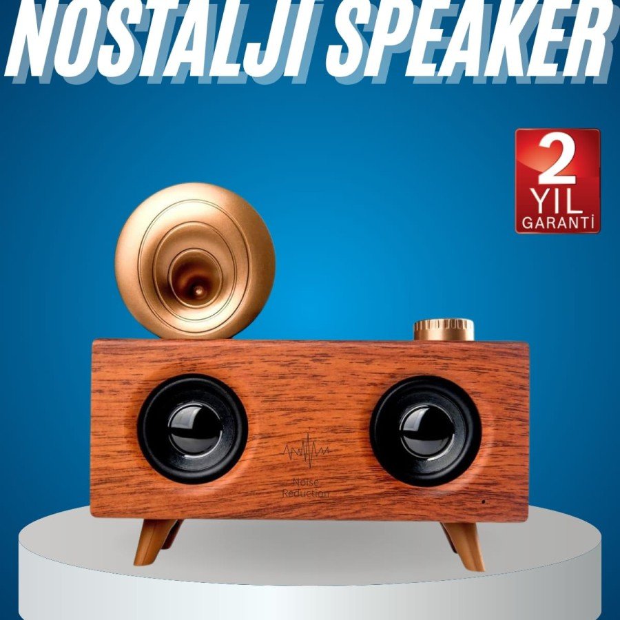 Bluetooth Nostalgia Speaker Radio Gramophone Wooden Color Vintage