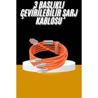 120W 3 In 1 Compatible Silicone Charging Cable Fast Charging Cable