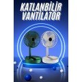 3 Level Speed ​​Adjustable Fan with Phone Stand Rechargeable Foldable Cooling Fan