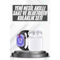 Smart Watch Silver Case Bluetooth Headset Multifunctional Set of Two with Gift